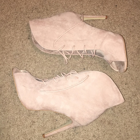 Nude open-toed booties - Picture 2 of 6